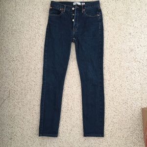 Redone originals straight skinny denim jeans